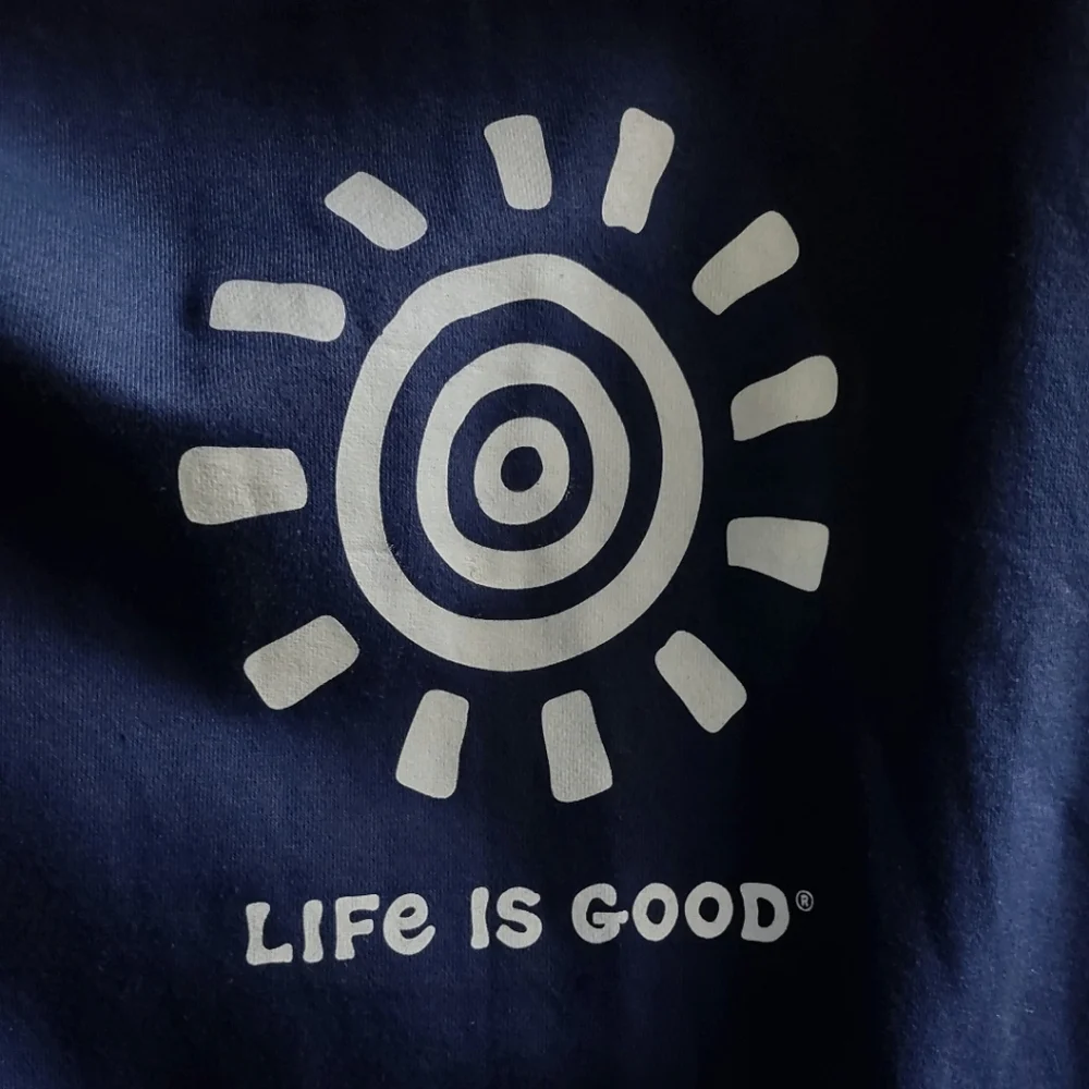 New Life is Good Navy Sunburst Sweatshirt Women's Small - Picture 9 of 10
